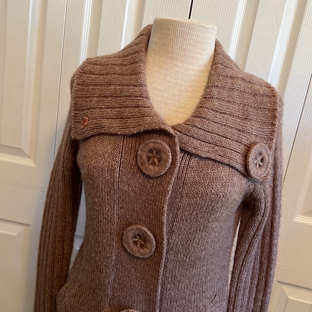23rd St Lambswool/Alpaca Light Brown Turtleneck Sweater Size Small
